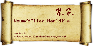 Neumüller Harlám névjegykártya
